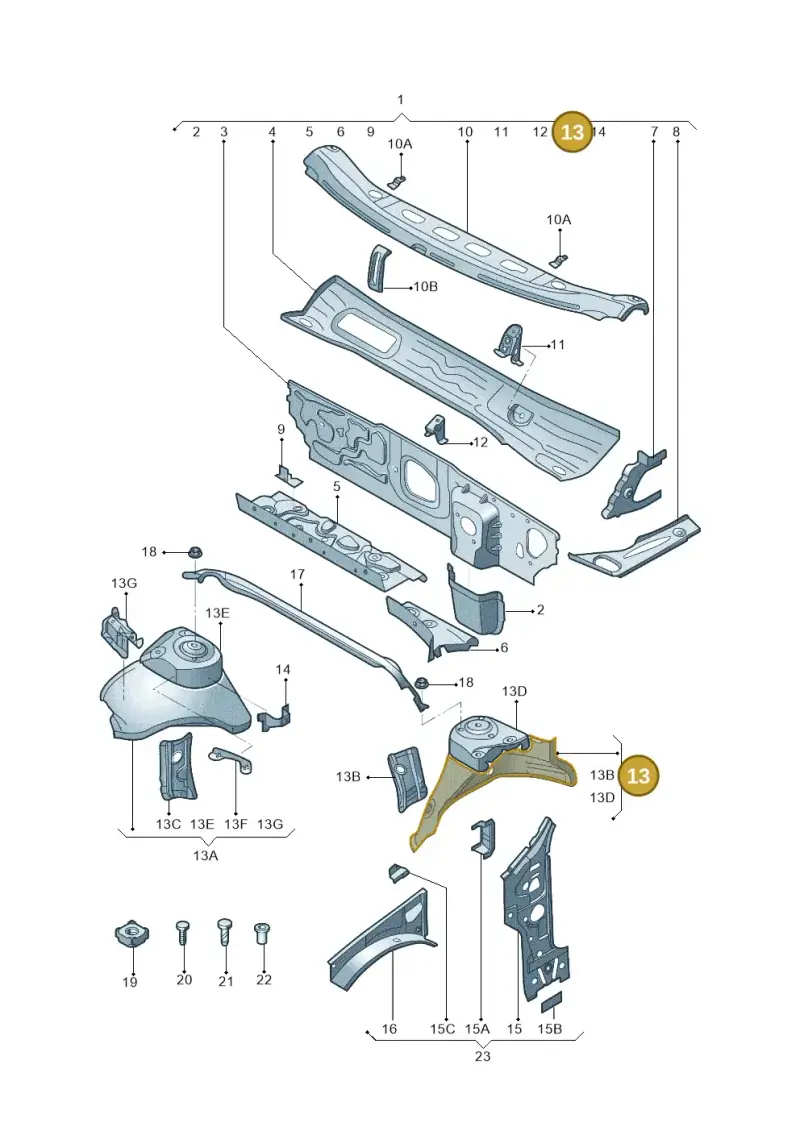 5Q0805115D — Volkswagen Lavida (2019-2021) diagram 427805500, position 13