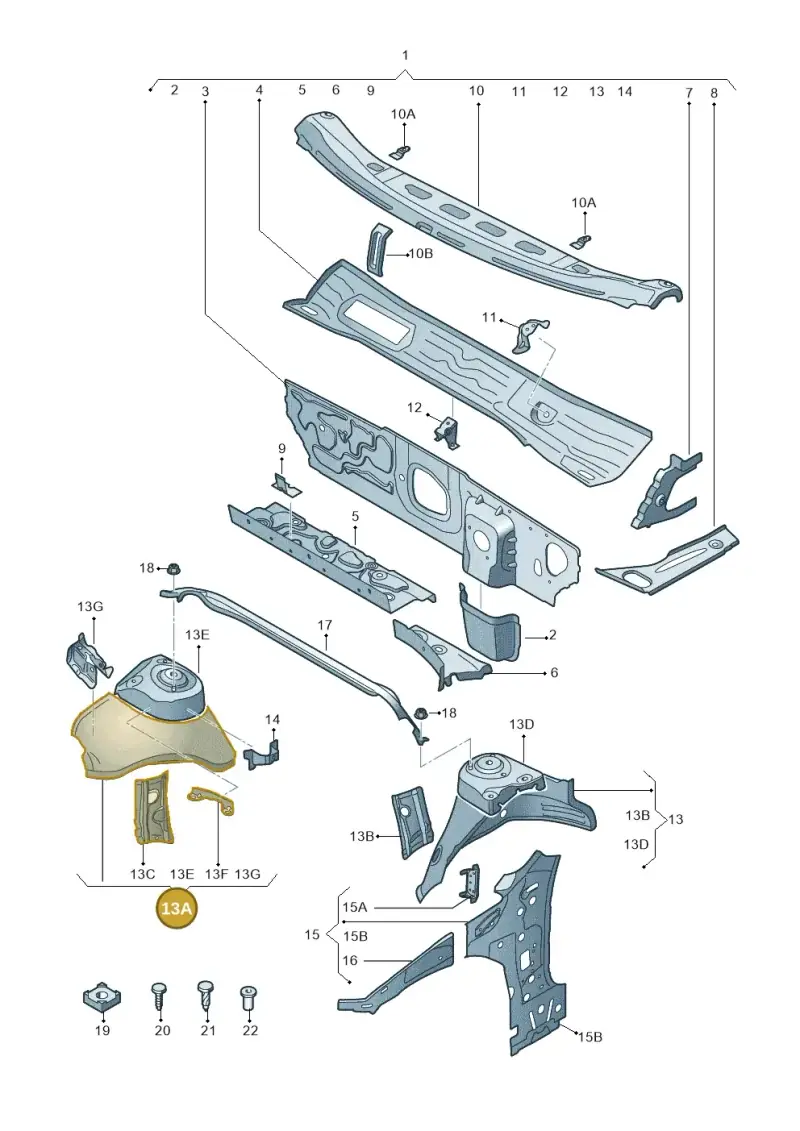 5Q0805116 — Volkswagen Golf 1.4 BlueMotion (2014-2017) diagram 746805500, position 13A