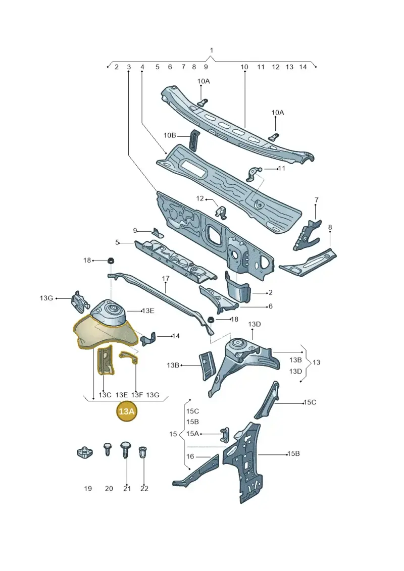 5Q0805116 — Volkswagen Golf 1.6 (2015-2019) diagram 867805500, position 13A