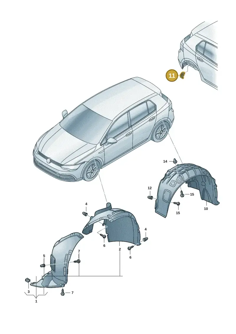 5Q0810988A — Volkswagen Golf 2.0 BlueMotion (2019-2024) diagram 5h0890000, position 11