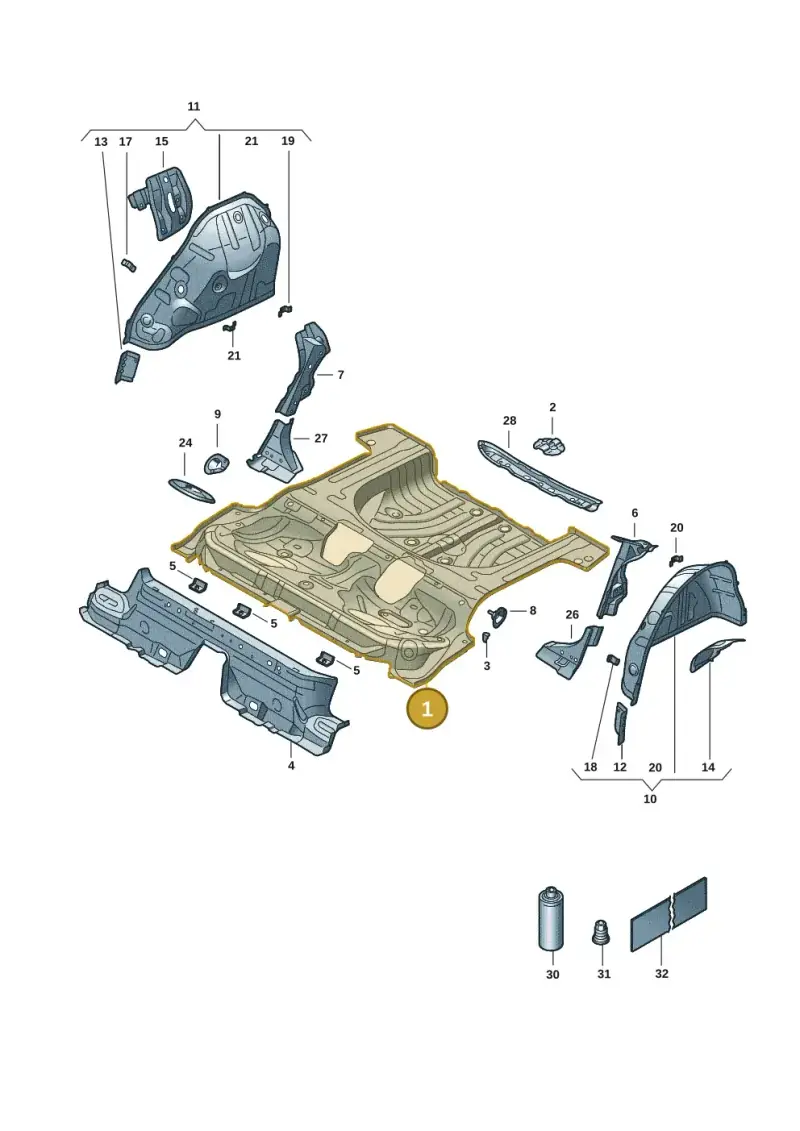 5Q0813115 — Volkswagen Golf 2.0 BlueMotion (2019-2024) diagram 5h0803015, position 1