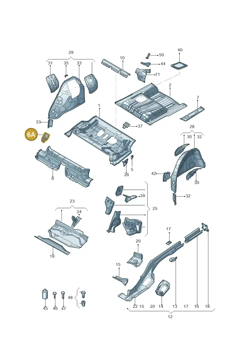 5Q0813541 — Volkswagen Passat (2018-2022) diagram 589803250, position 6A