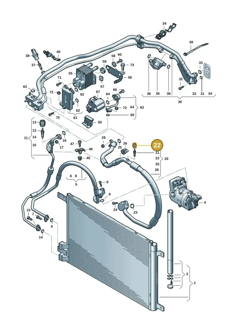 5Q0816231A — Volkswagen Passat estate (2023-) diagram 596260702, position 22