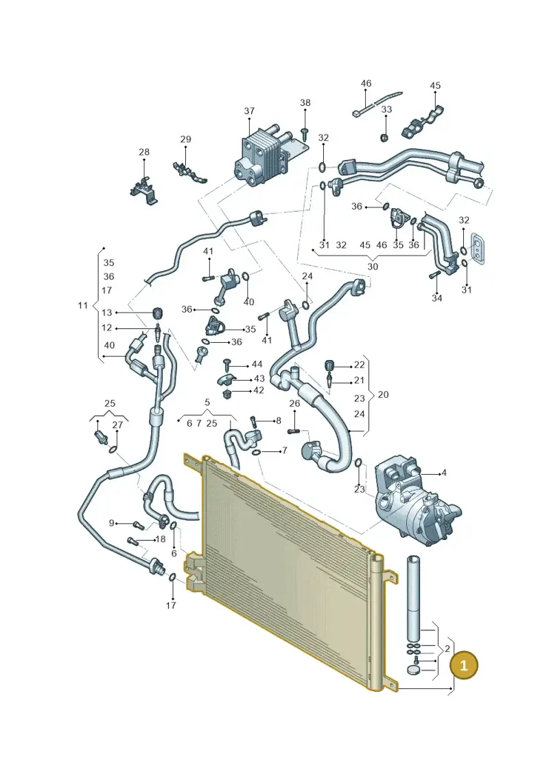 5Q0816411BH — Volkswagen Tayron (2018-) diagram 808260500, position 1