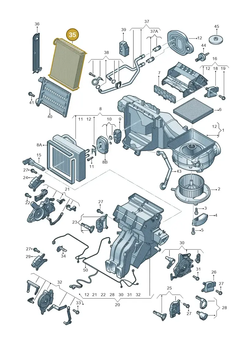 5Q0819031B — Volkswagen Passat estate (2023-) diagram 793820200, position 35