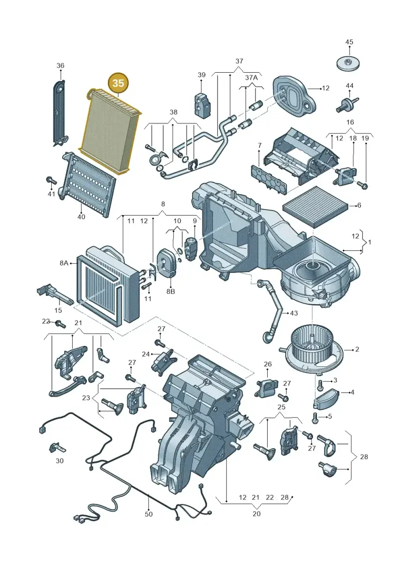 5Q0819031B — Volkswagen Passat estate (2023-) diagram 827820200, position 35