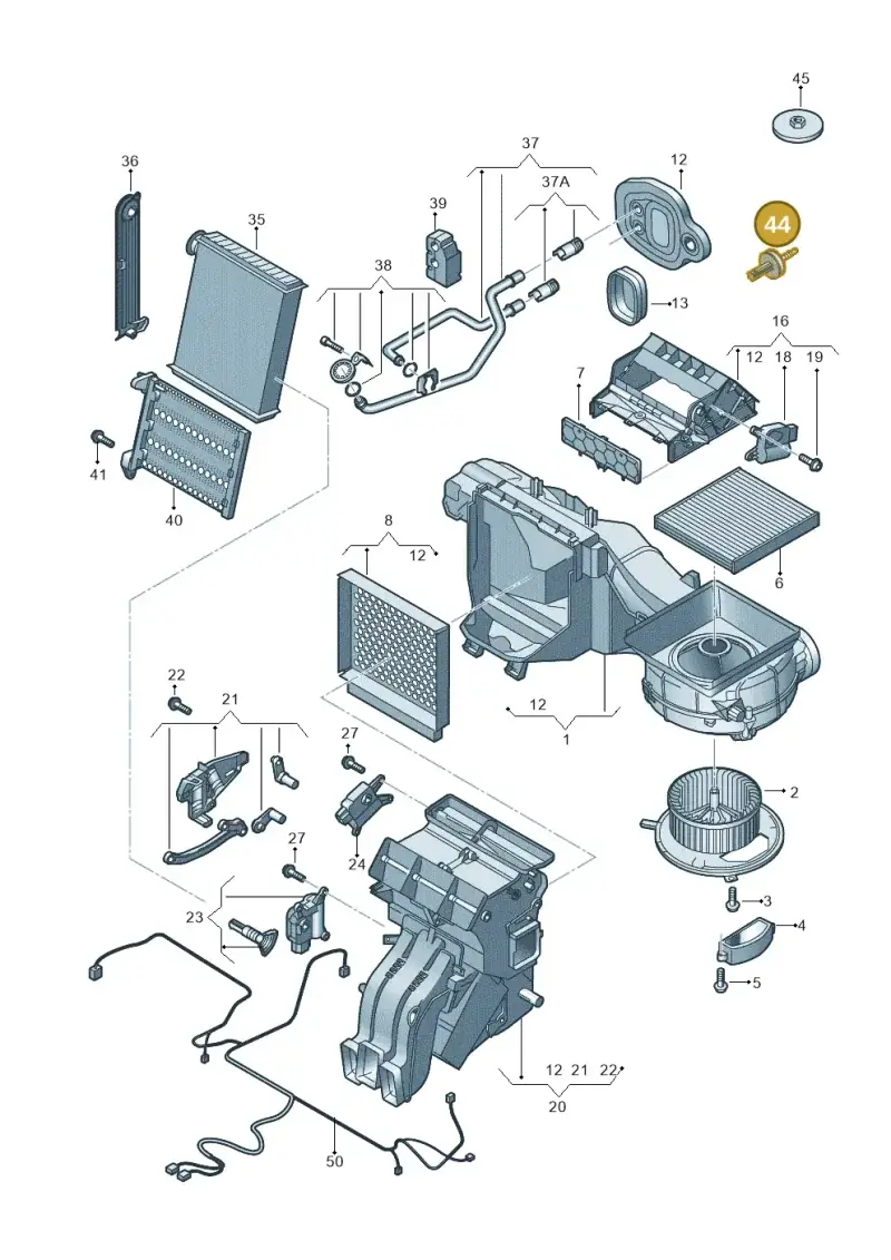 5Q0819133 — Volkswagen Caddy Maxi Kombi (2020-2024) diagram 746819100, position 44