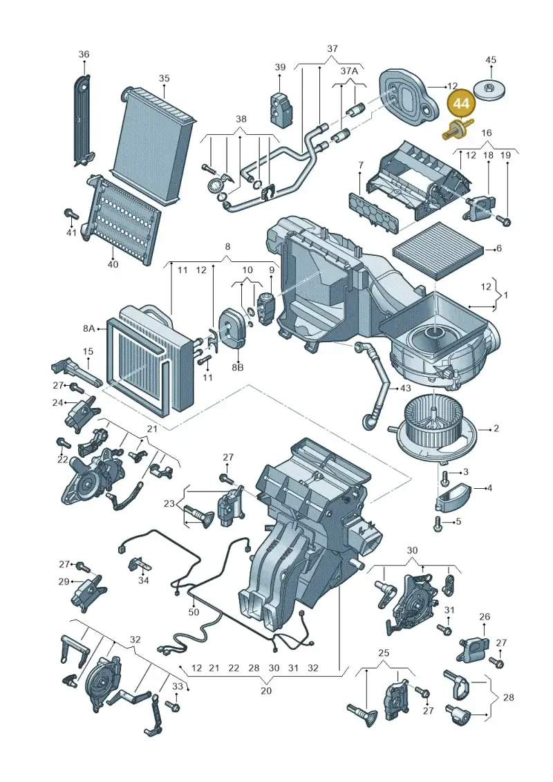 5Q0819133 — Volkswagen Passat estate (2023-) diagram 793820200, position 44