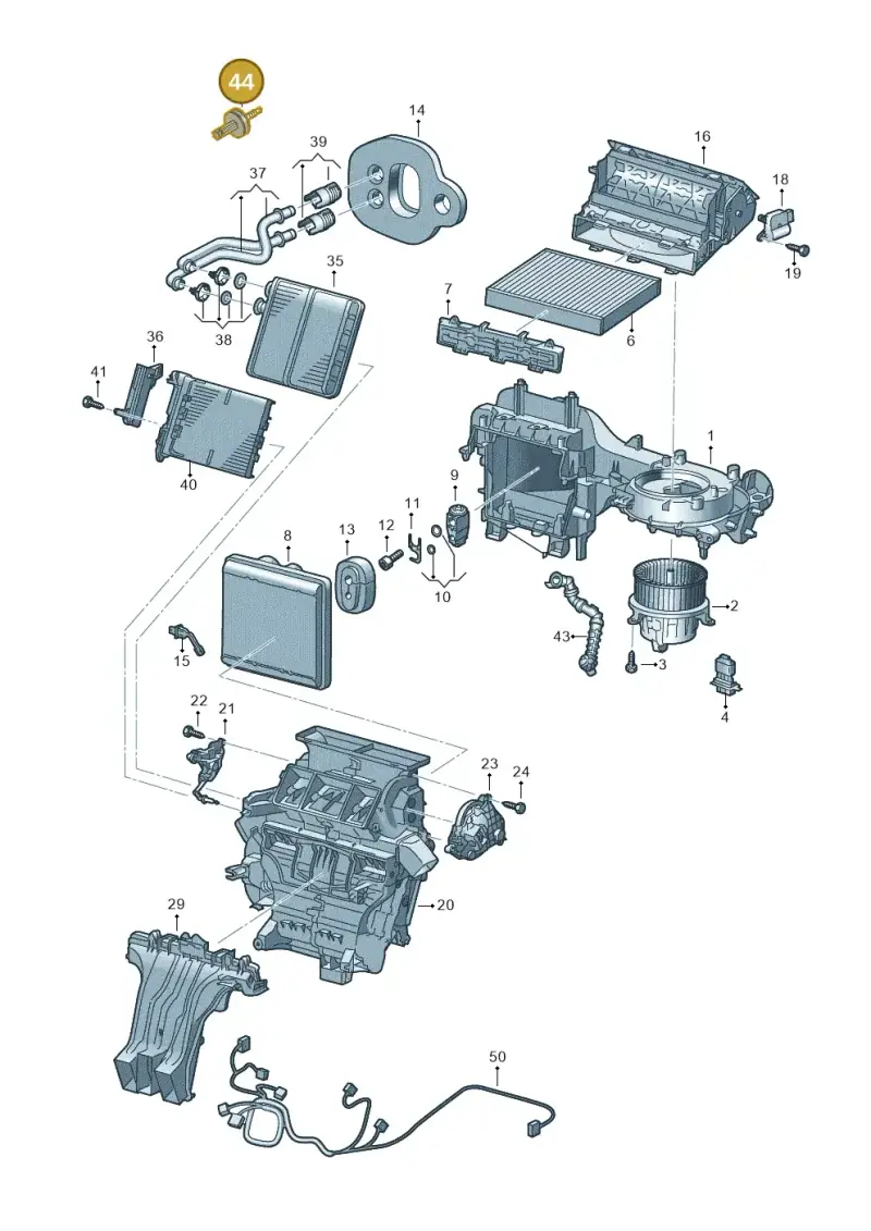 5Q0819133 — Volkswagen Taigo (2021-2024) diagram 837820100, position 44