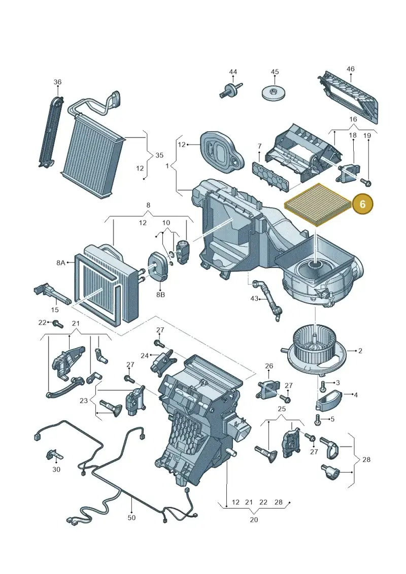 5Q0819653 — Volkswagen E-Crafter 35 (2018-2024) diagram 599820200, position 6