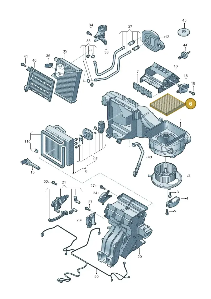 5Q0819653 — Volkswagen Tiguan 2.0 4Motion (2017-2024) diagram 829820100, position 6