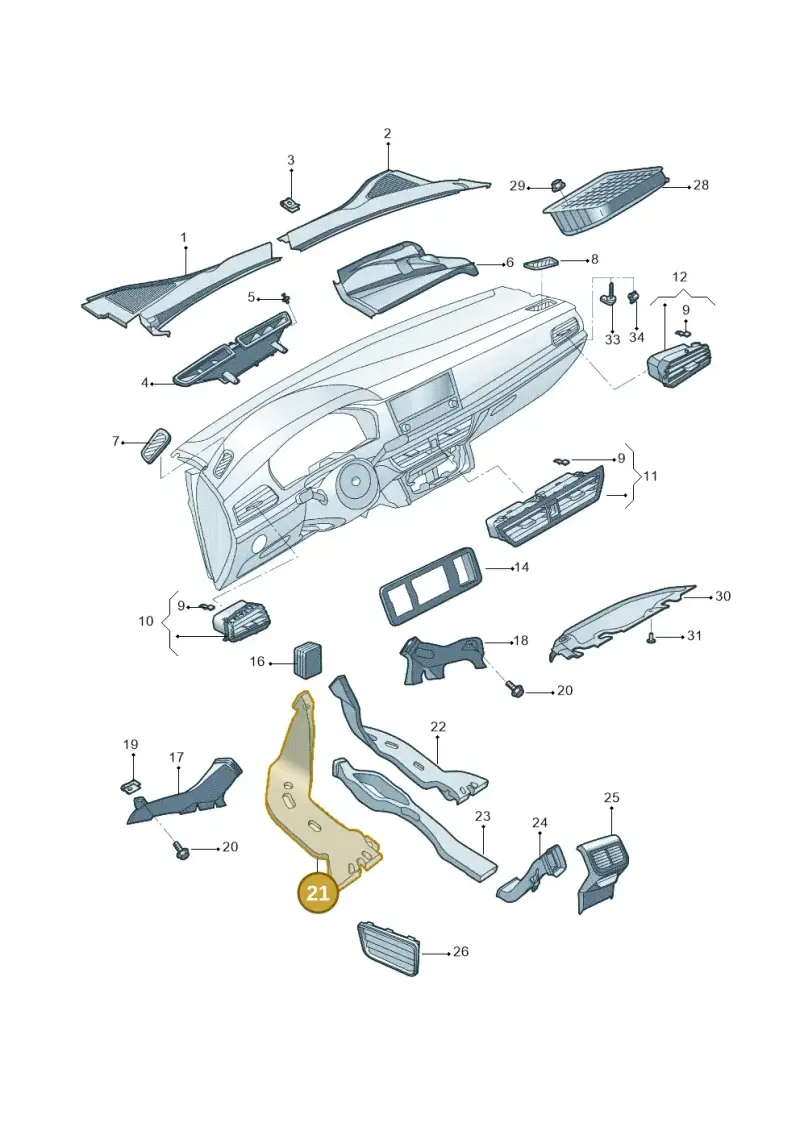 5Q0819805C — Volkswagen New Lavida (2018-2023) diagram 427819300, position 21