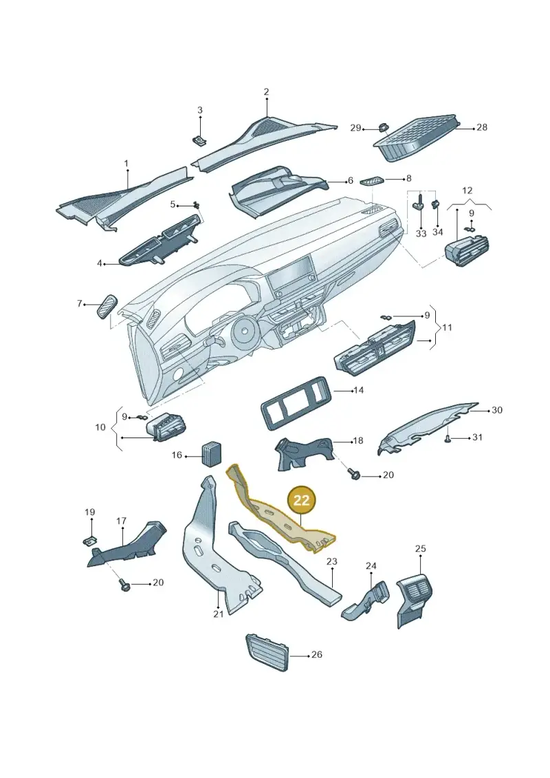 5Q0819806C — Volkswagen New Lavida (2018-2023) diagram 427819300, position 22