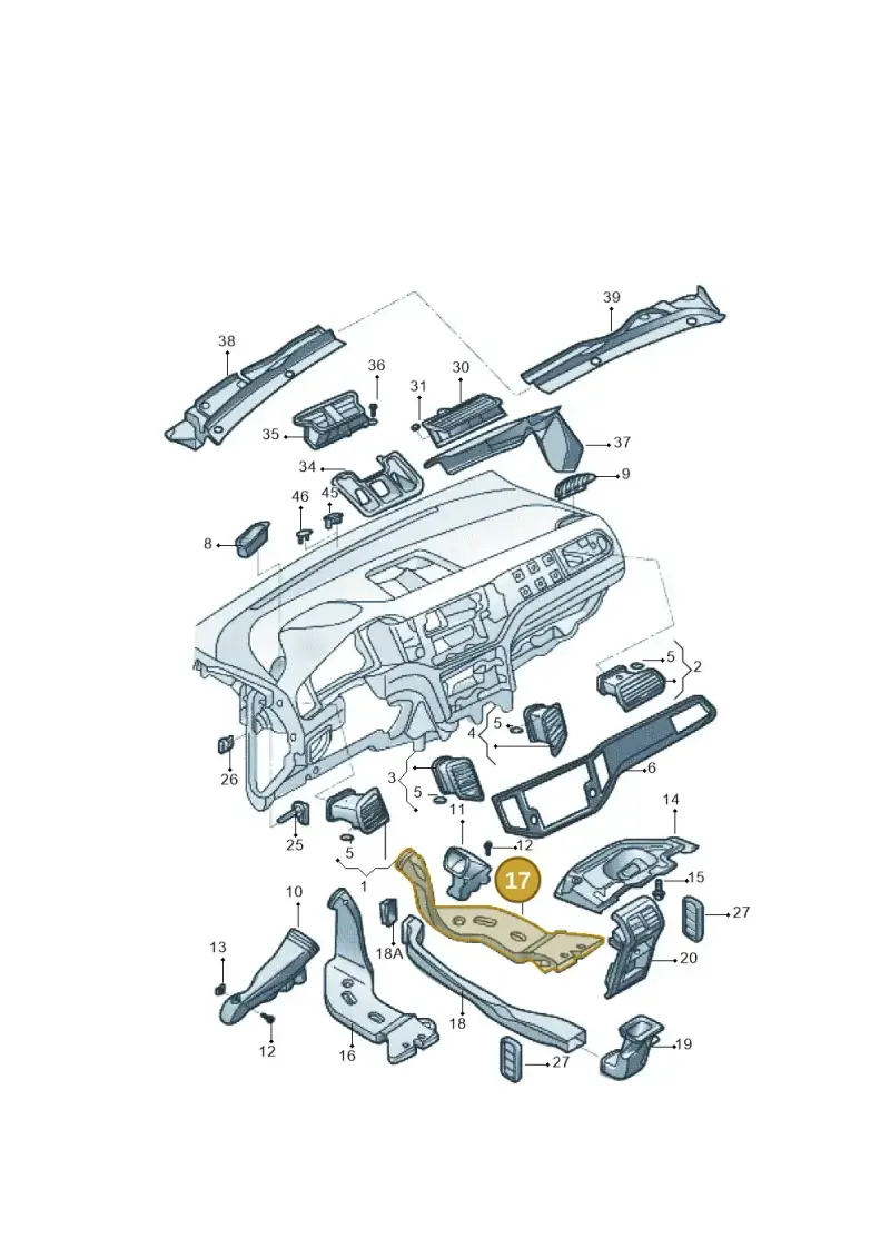 5Q0819806C — Volkswagen Bora (2018-) diagram 437809090, position 17