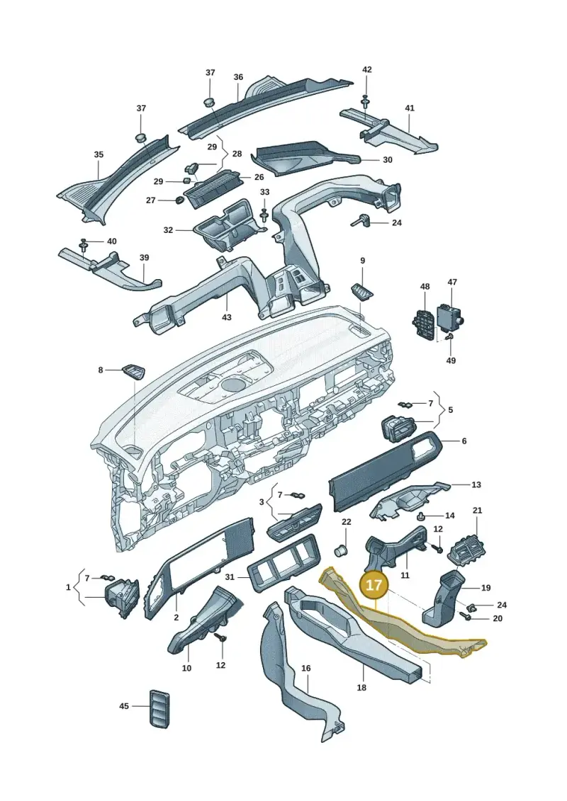 5Q0819806F — Volkswagen Tiguan (2024-) diagram 57d819300, position 17