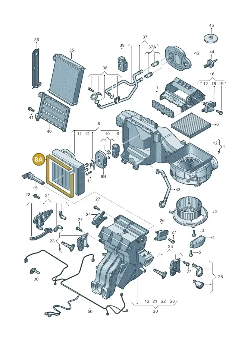 5Q0820061B — Volkswagen Passat estate (2023-) diagram 827820200, position 8A