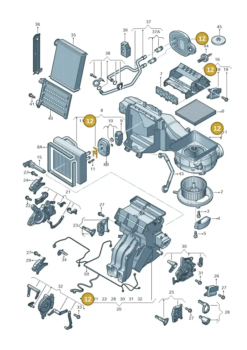 5Q0820061C — Volkswagen Passat estate (2023-) diagram 793820200, position 12