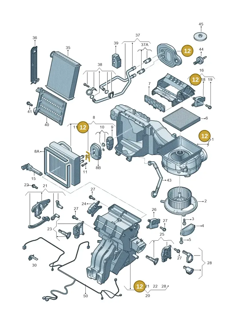 5Q0820061C — Volkswagen Passat estate (2023-) diagram 827820200, position 12