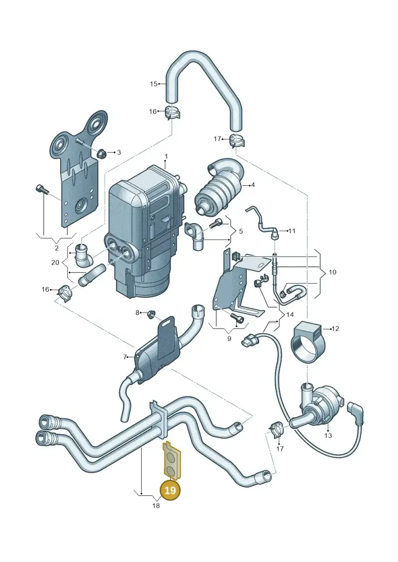 5Q0820495A — Volkswagen Passat estate (2023-) diagram 3j0819700, position 19