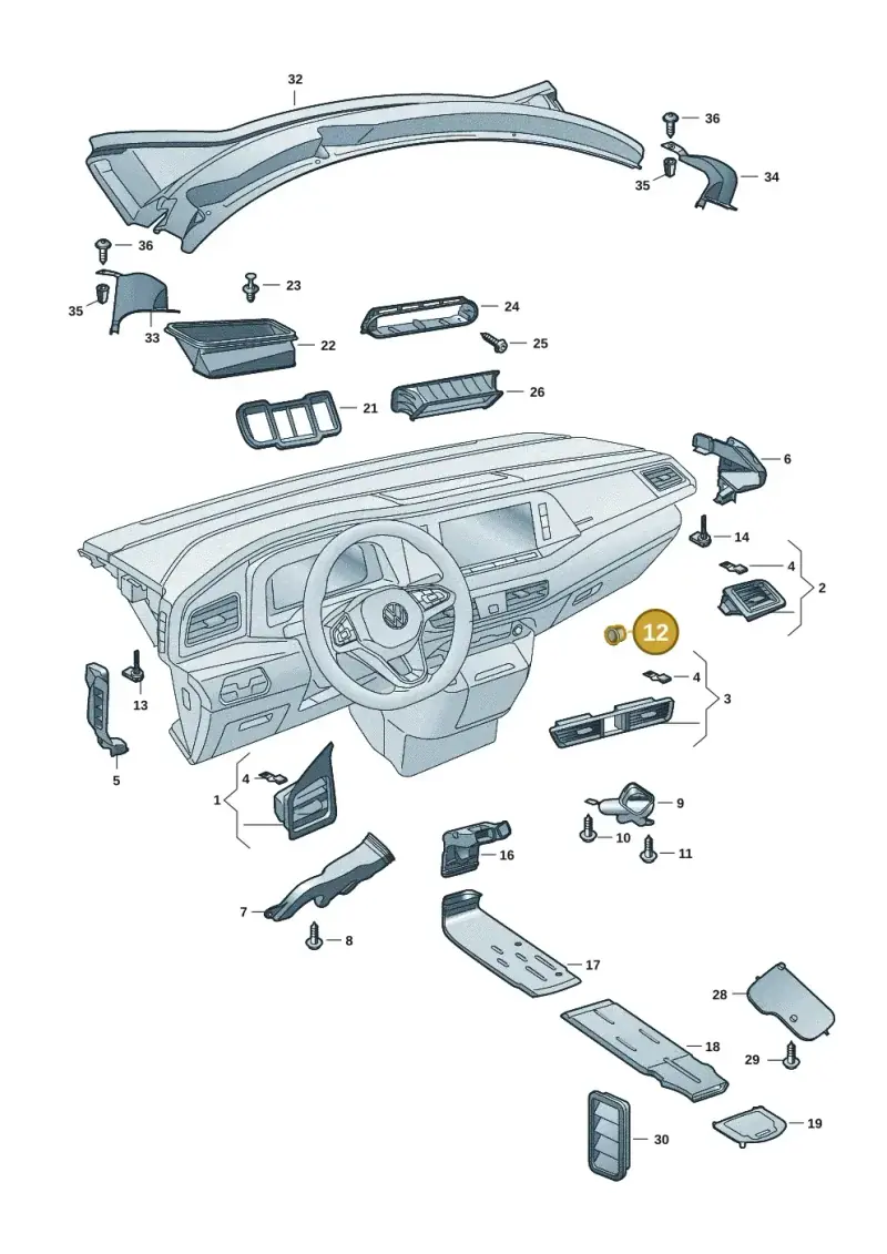 5Q0820573 — Volkswagen Multivan (2021-) diagram 7t0819300, position 12