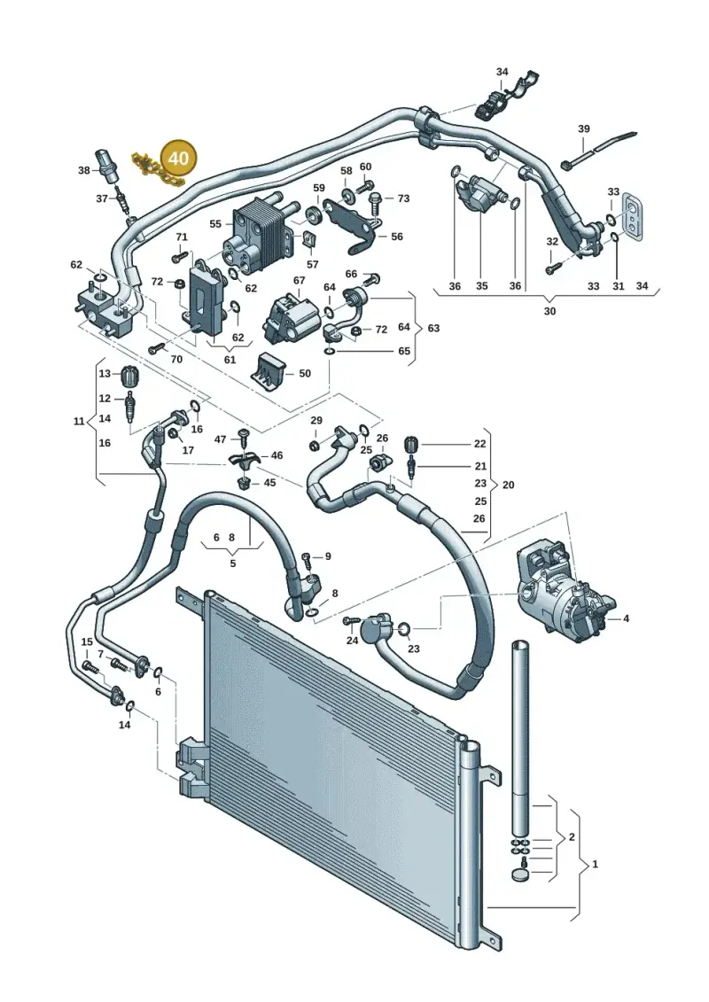 5Q0820774 — Volkswagen Passat estate (2023-) diagram 596260702, position 40