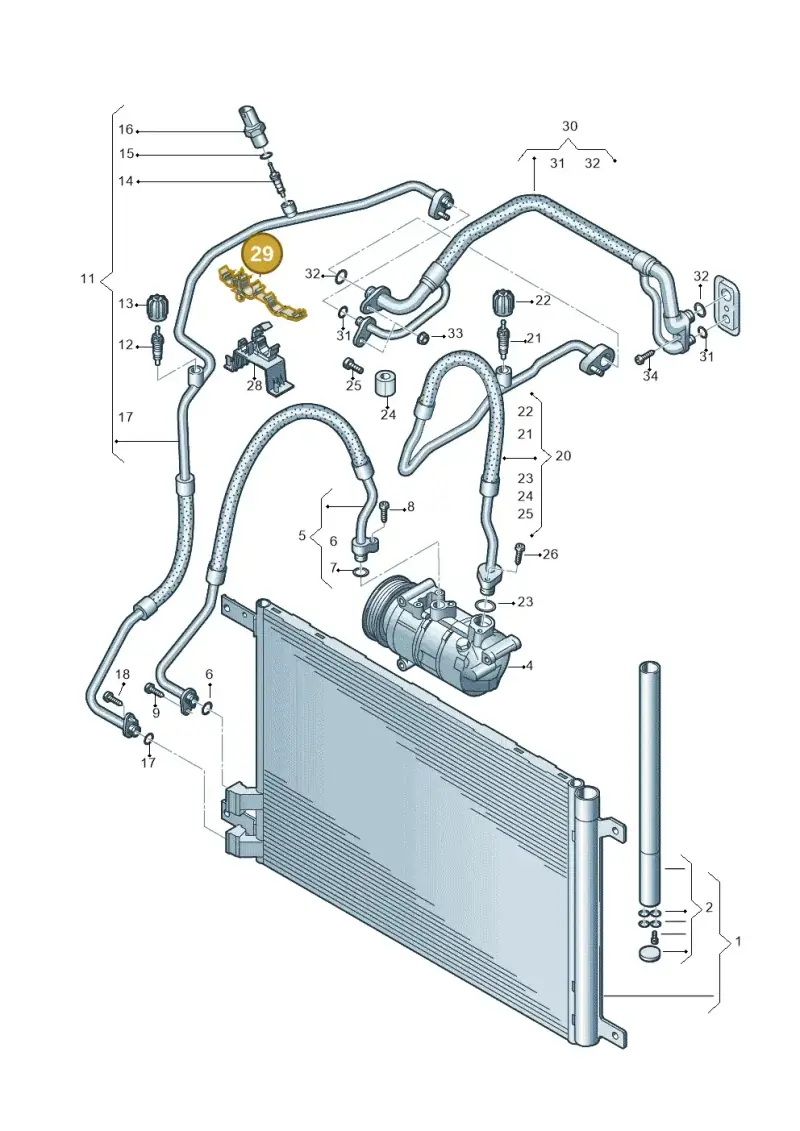 5Q0820774 — Volkswagen Passat estate (2023-) diagram 746260400, position 29