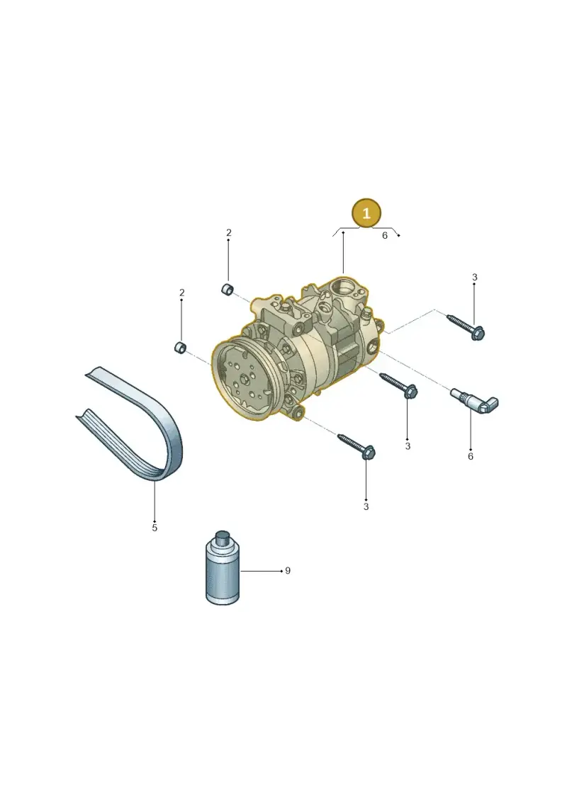 5Q0820803M — Volkswagen Golf 1.6 (2015-2019) diagram 867260100, position 1
