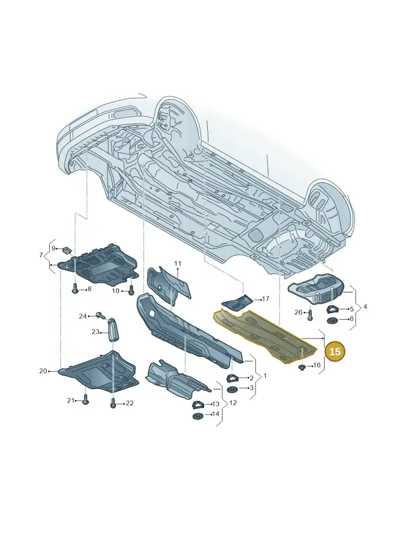 5Q0825201AE — Volkswagen Golf 2.0 (2016-2020) diagram 746825100, position 15