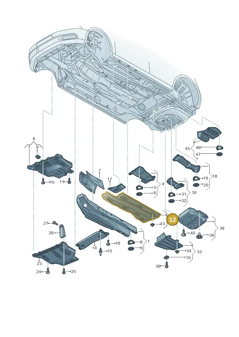 5Q0825201L — Volkswagen Golf 2.0 (2016-2020) diagram 827825500, position 12