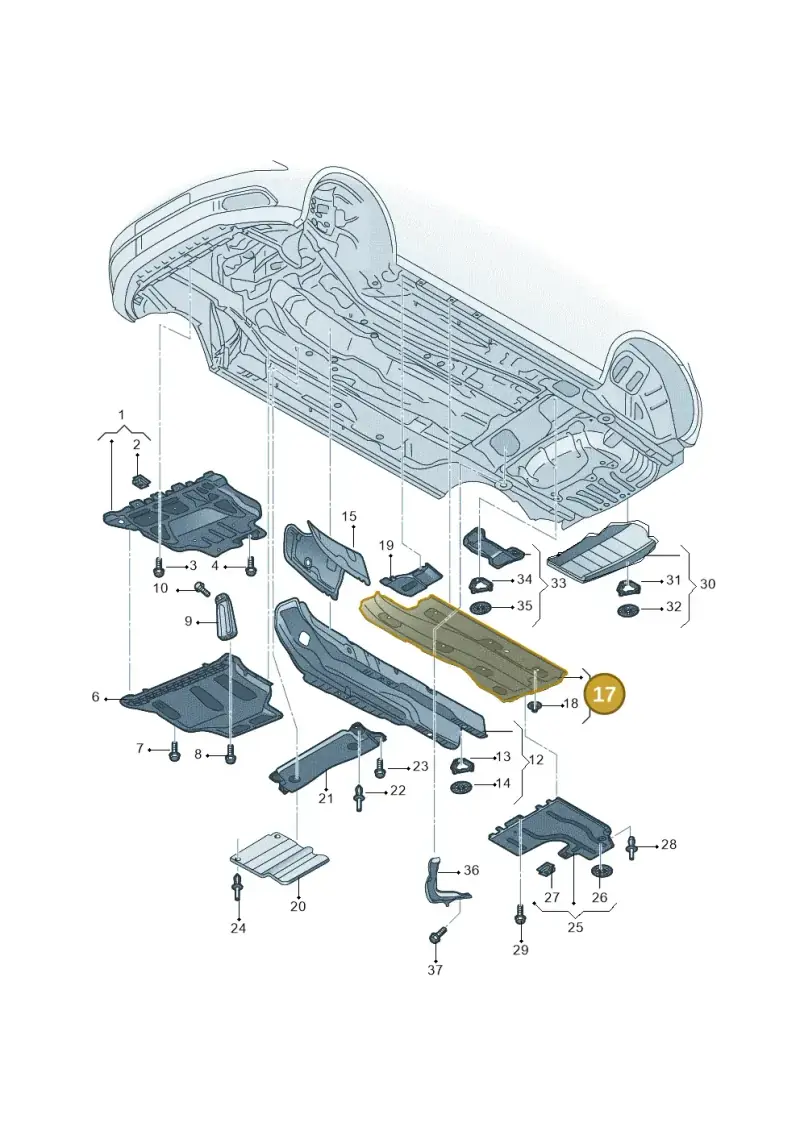 5Q0825202S — Volkswagen Golf Sportsvan 1.4 (2015-2020) diagram 436825010, position 17