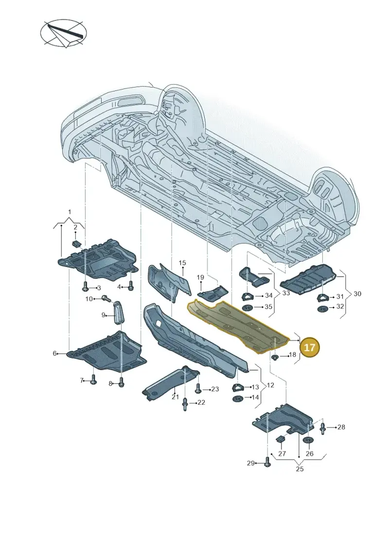 5Q0825202S — Volkswagen Golf Sportsvan 1.6 (2014-2020) diagram 780825000, position 17