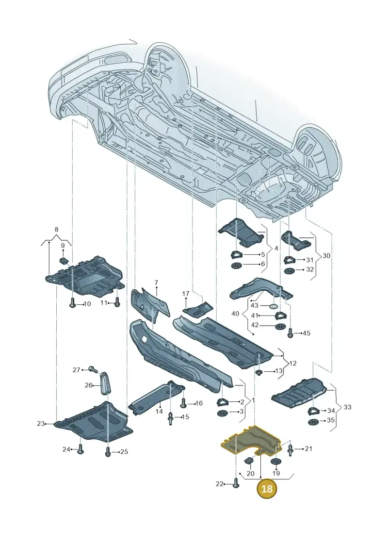 5Q0825206K — Volkswagen Golf 2.0 (2016-2020) diagram 746825000, position 18