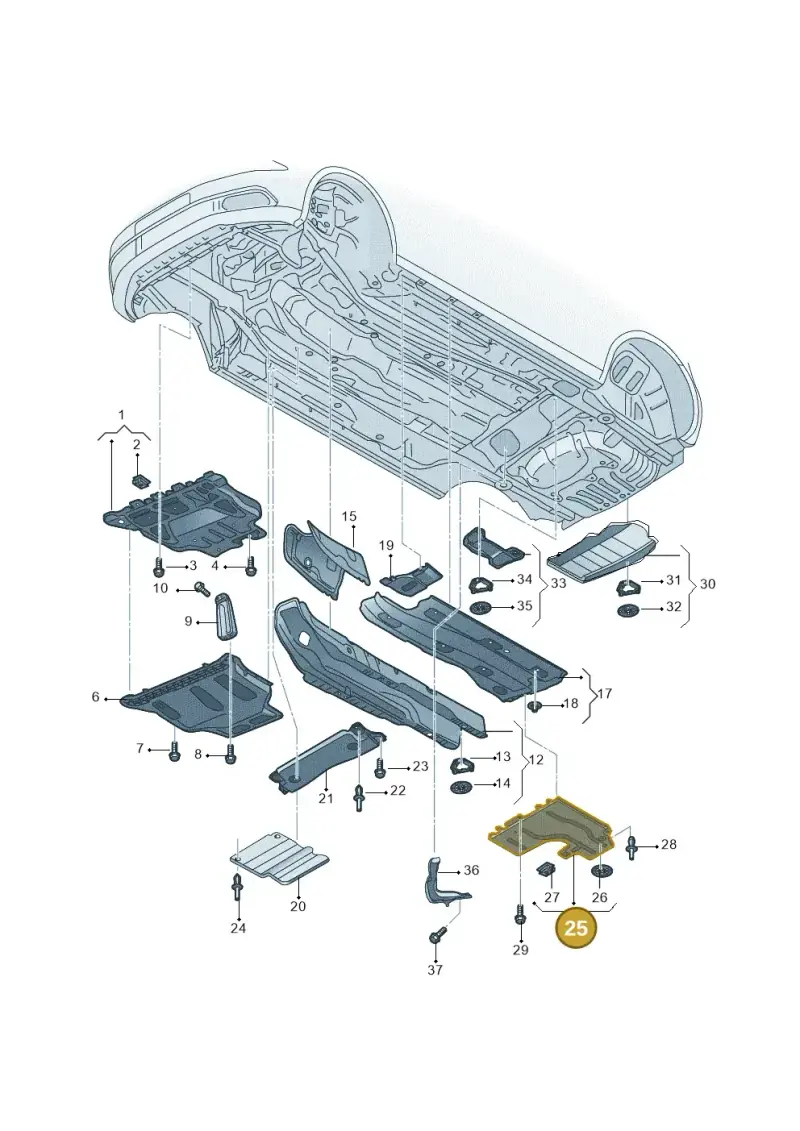 5Q0825206L — Volkswagen T-Roc (2018-) diagram 436825010, position 25