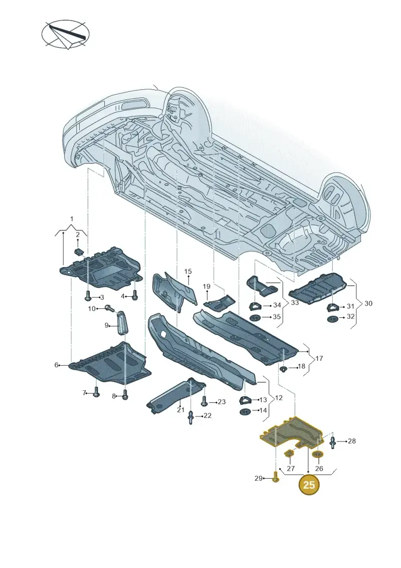 5Q0825206L — Volkswagen Golf Sportsvan 1.6 (2014-2020) diagram 780825000, position 25