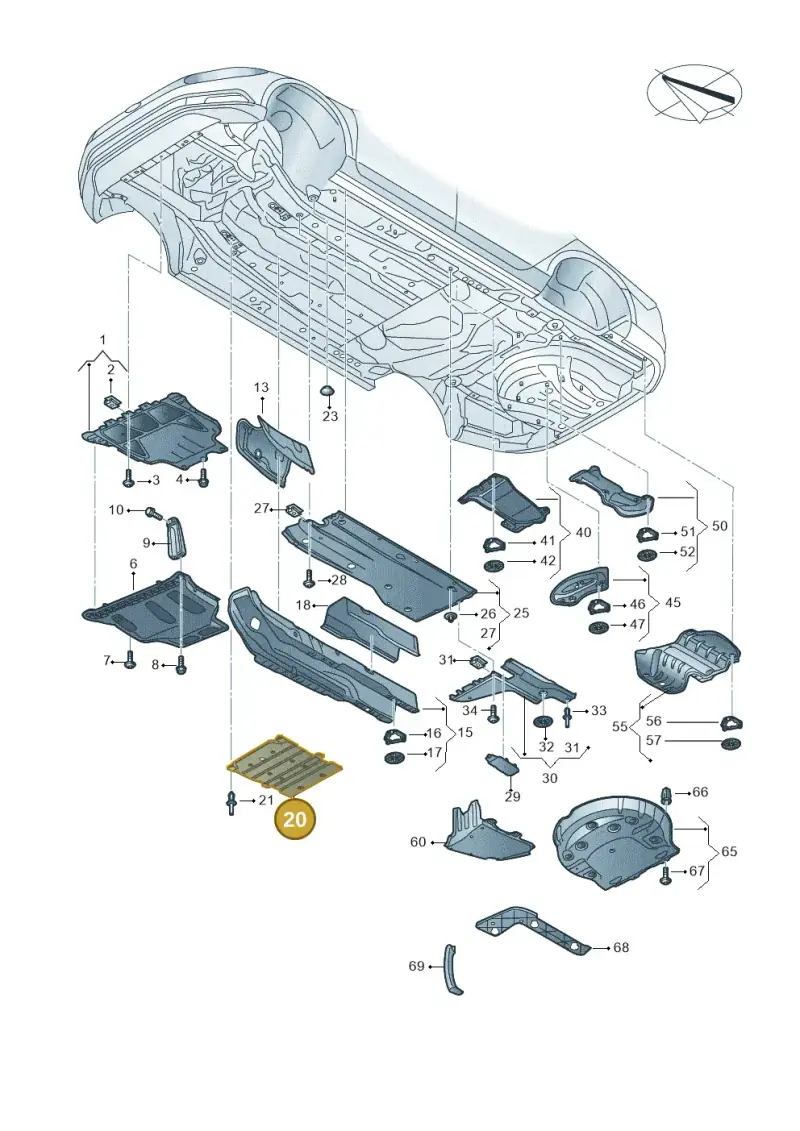 5Q0825230H — Skoda Superb Combi (2015-2024) diagram 851825000, position 20