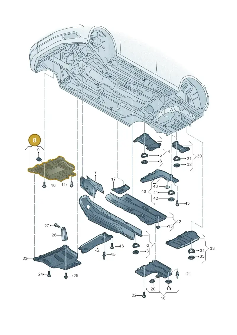5Q0825236F — Volkswagen Golf 2.0 (2016-2020) diagram 746825000, position 8