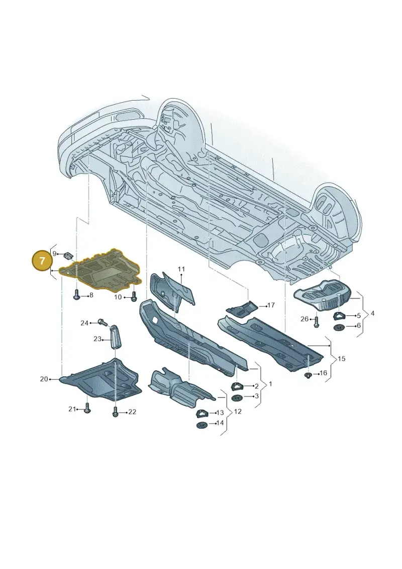 5Q0825236F — Volkswagen Golf 2.0 (2016-2020) diagram 746825100, position 7