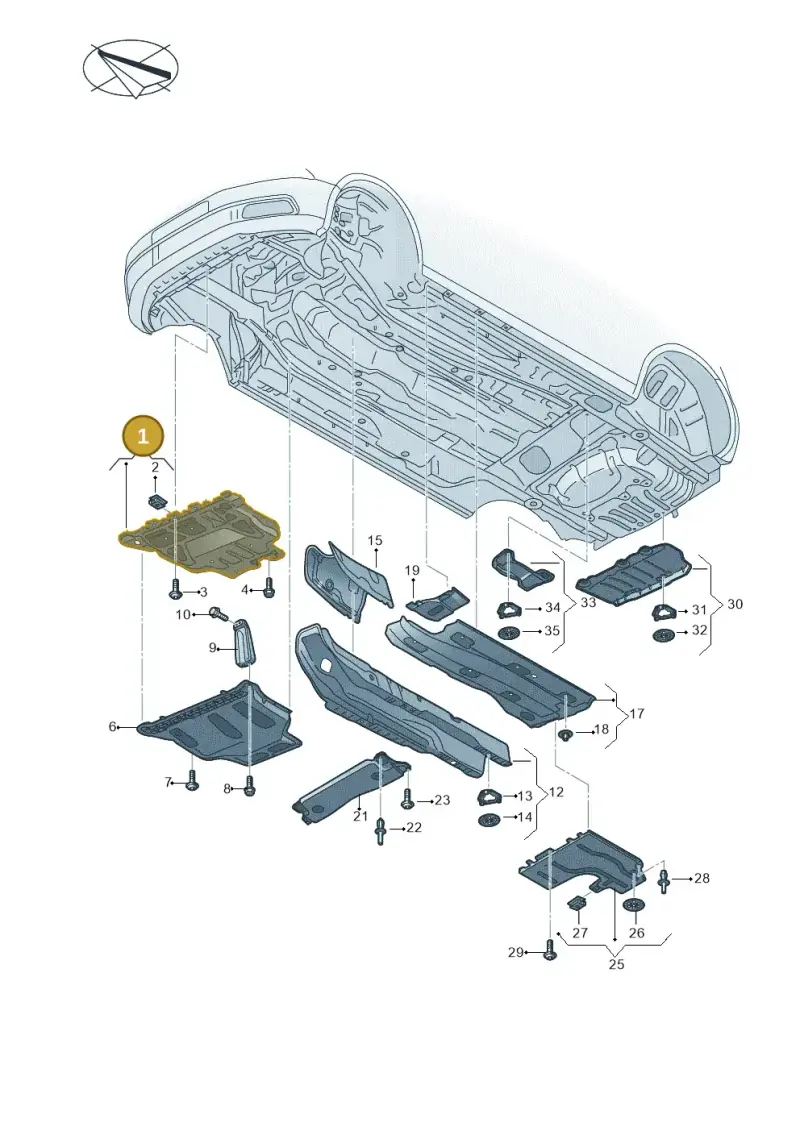 5Q0825236F — Volkswagen Golf Sportsvan 1.6 (2014-2020) diagram 780825000, position 1