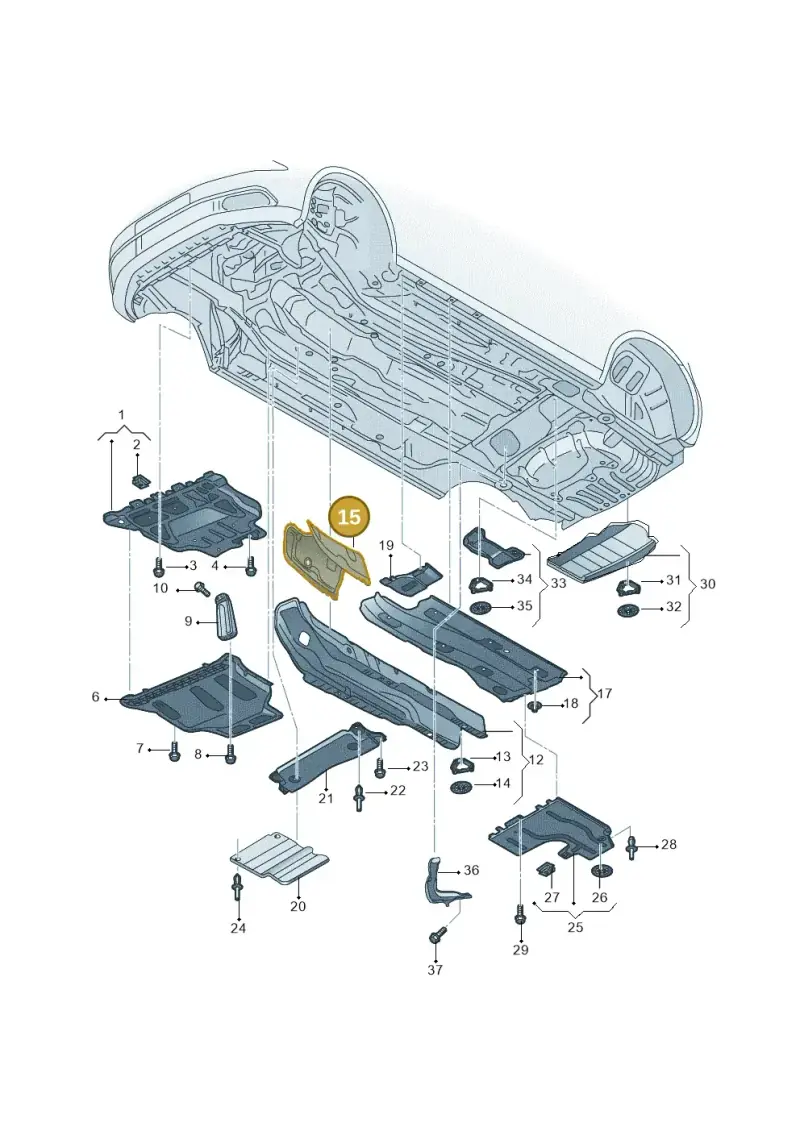 5Q0825469 — Volkswagen Golf Sportsvan 1.4 (2015-2020) diagram 436825010, position 15