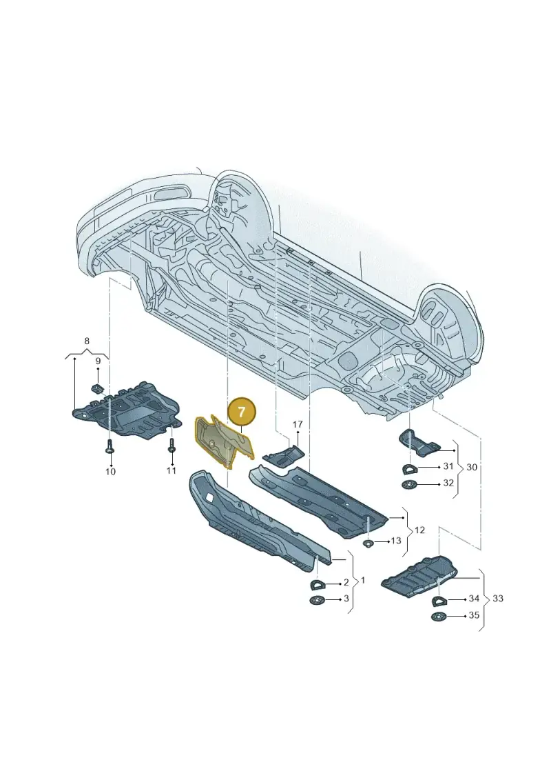 5Q0825469 — Volkswagen Golf 1.4 (2013-2020) diagram 769825000, position 7