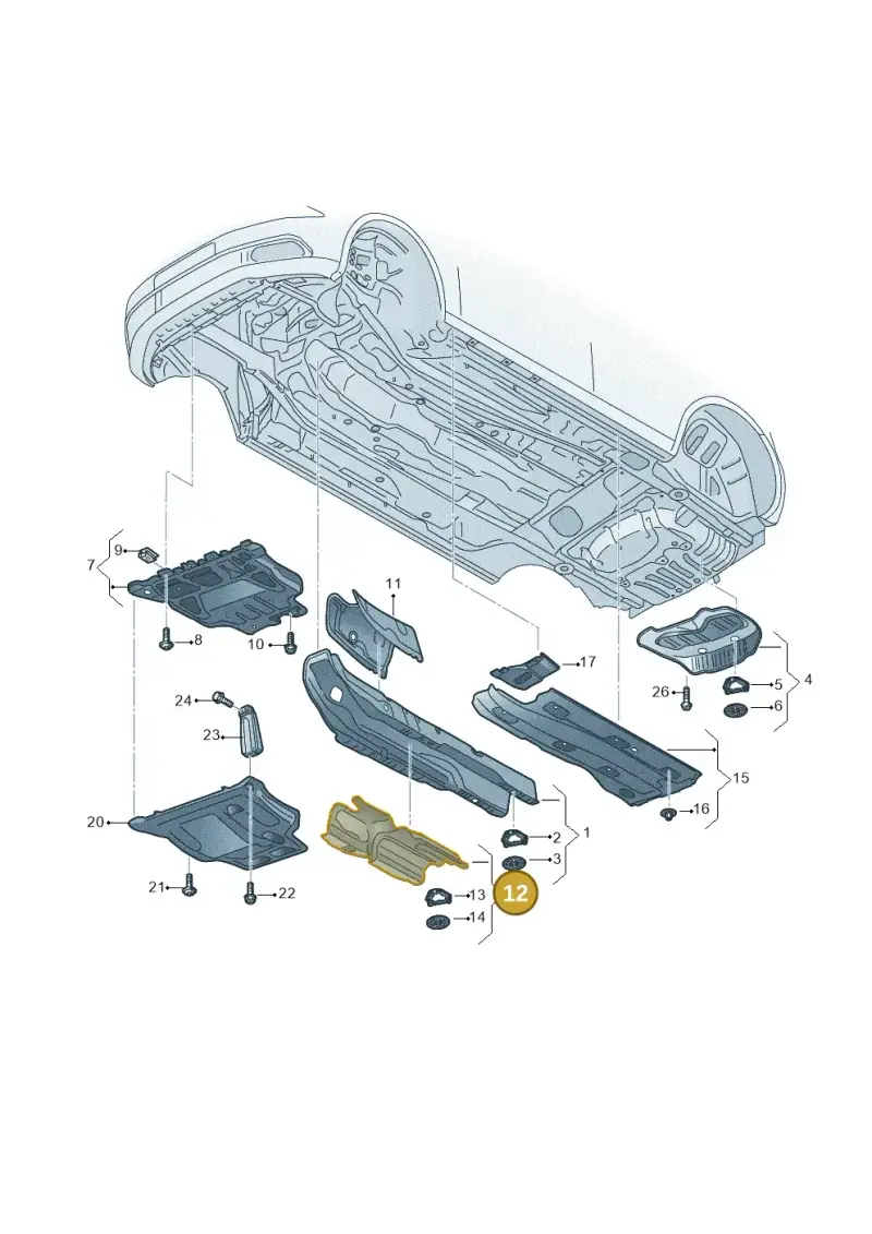 5Q0825613C — Volkswagen Golf Estate (2013-2017) diagram 746825100, position 12