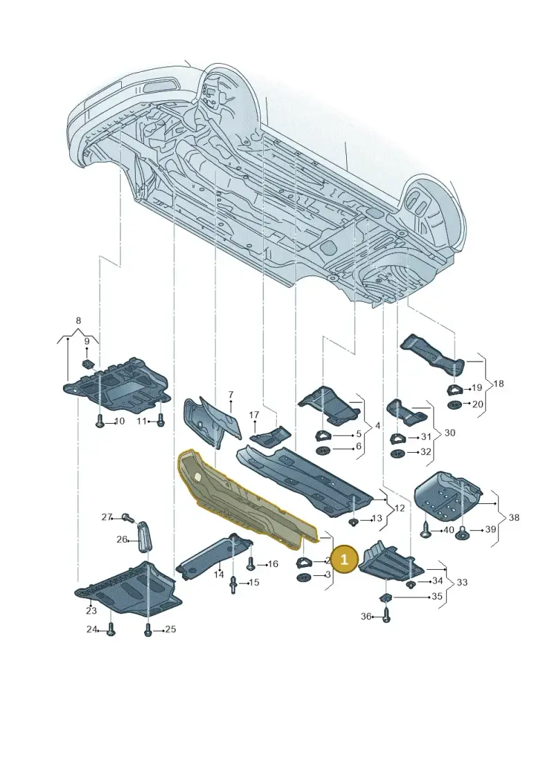 5Q0825661AF — Volkswagen Golf Estate 1.4 (2014-2017) diagram 763825000, position 1