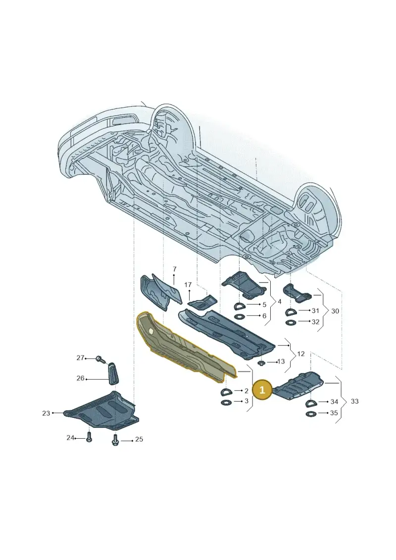 5Q0825661AF — Volkswagen Golf 1.6 (2015-2019) diagram 867825000, position 1