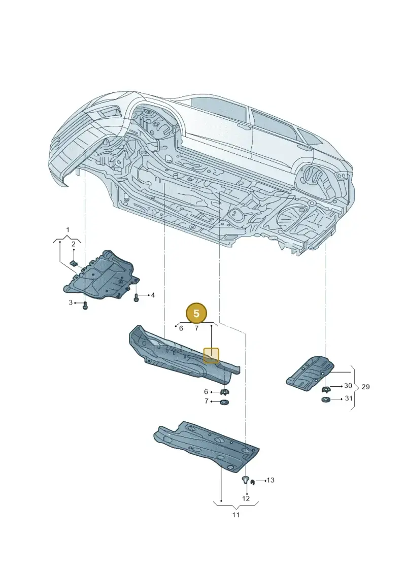 5Q0825661BC — Volkswagen Jetta (2019-) diagram 576825000, position 5