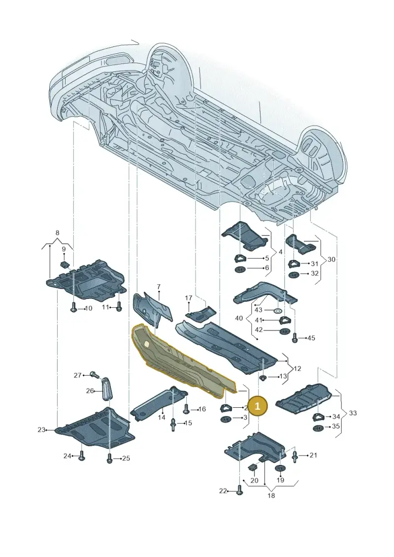 5Q0825661BC — Volkswagen Golf 2.0 (2016-2020) diagram 746825000, position 1