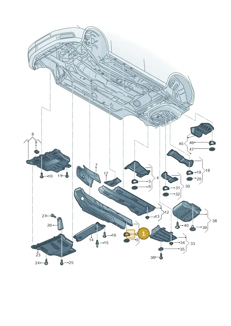 5Q0825661BC — Volkswagen Golf 2.0 (2016-2020) diagram 827825500, position 1