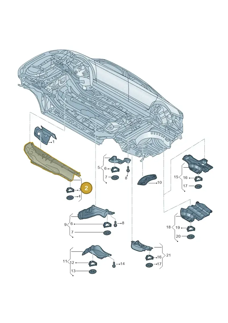 5Q0825661CA — Volkswagen Jetta 1.4 (2017-2024) diagram 431825000, position 2