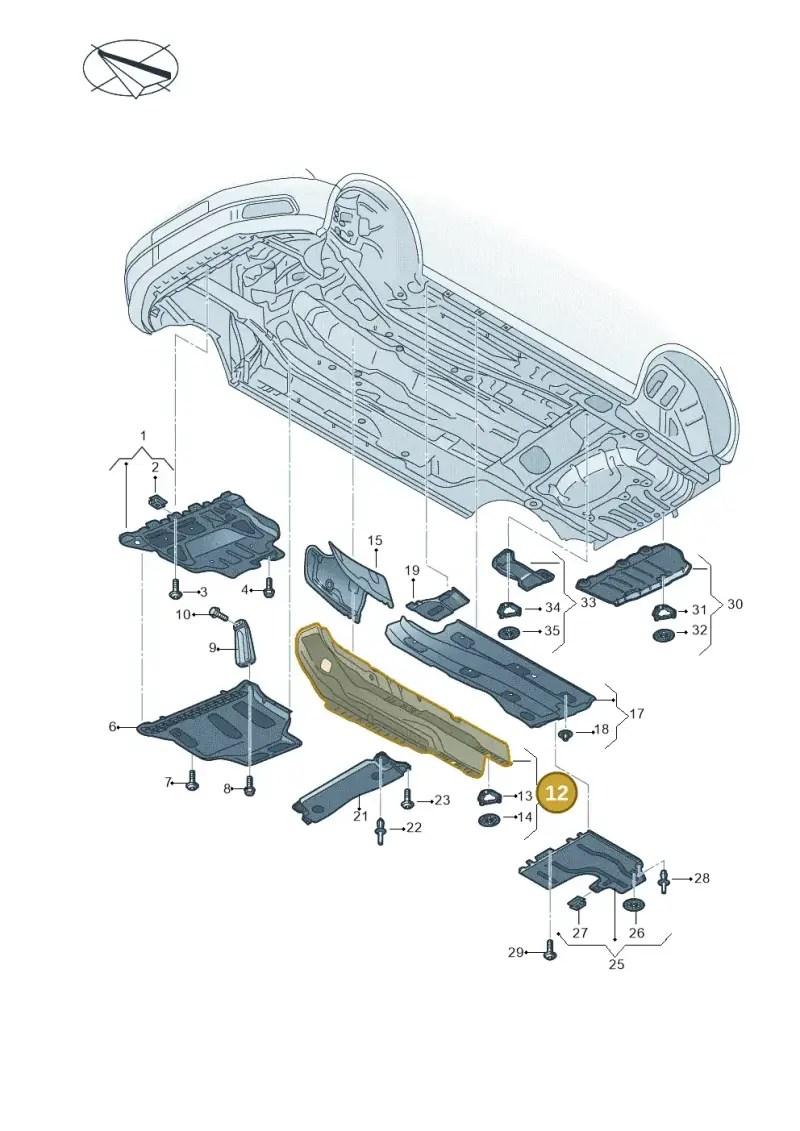 5Q0825661CA — Volkswagen Golf Sportsvan 1.6 (2014-2020) diagram 780825000, position 12