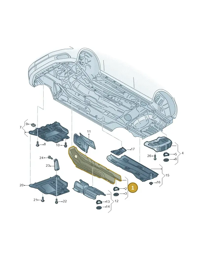 5Q0825662AF — Volkswagen Golf 2.0 (2016-2020) diagram 746825100, position 1