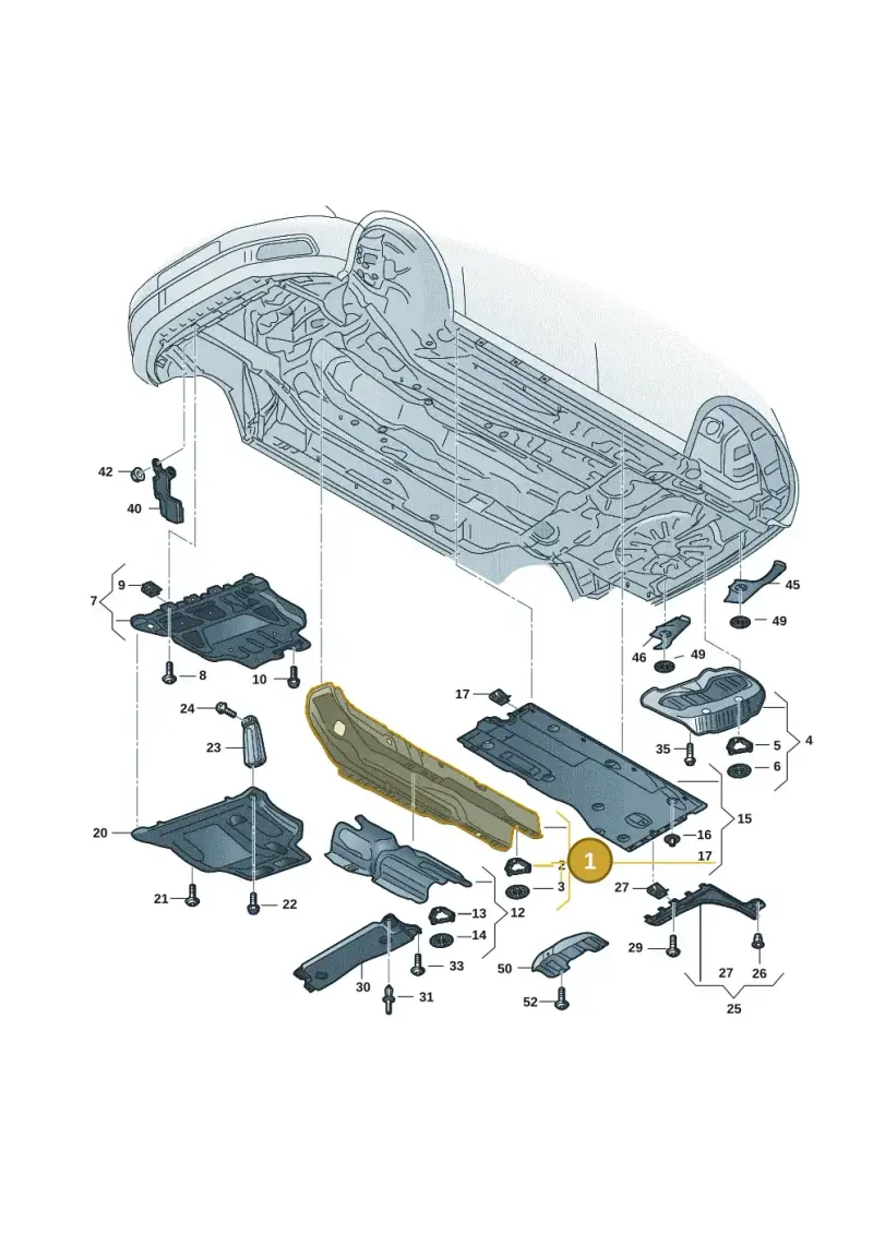 5Q0825662BS — Volkswagen Golf 2.0 BlueMotion (2019-2024) diagram 5h0825010, position 1